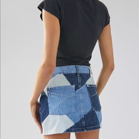 Denim Micro Skirt - Picture 3 of 5